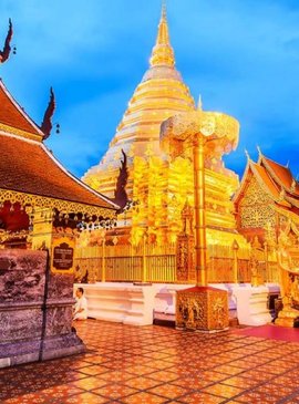 Ослепляющая позолота истории храмового комплекса Пхратхат Дои Сутеп в Чианг Май тауне  yandex.ru/images 