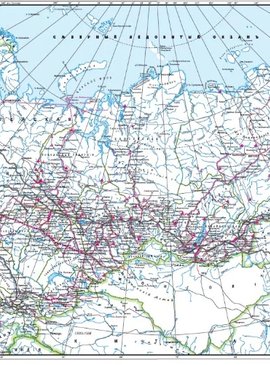 Карта железных дорог мира со странами