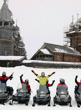 Поездка на снегоходах в Петрозаводск 